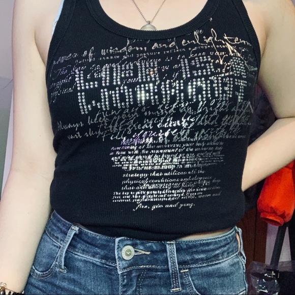 Bebe Aeropostale Vintage Set Tank Top and Jeans - Picture 3 of 4